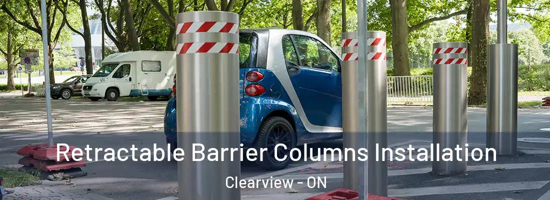  Retractable Barrier Columns Installation Clearview - ON